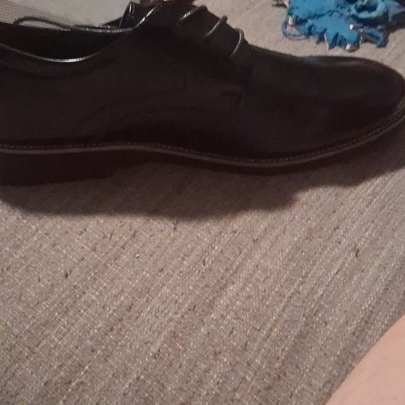 NWT Tanner Classic Black Men\'s Derby Dress Shoes Size 12 EU 46 and original bag main image 8